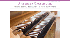 Desktop Screenshot of amberger-orgelmusik.de